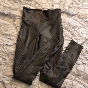 Faux leather moto leggings by Spanx